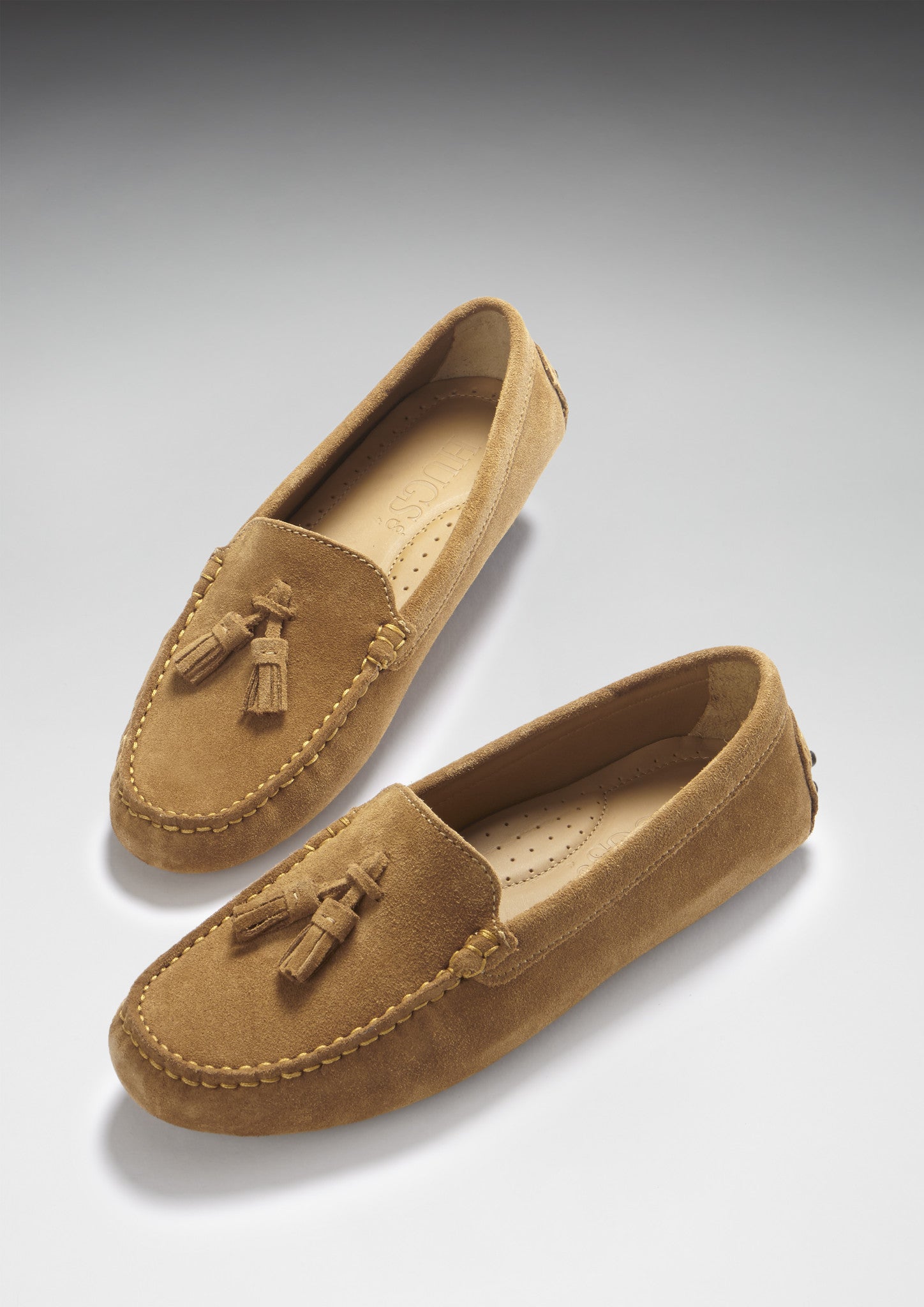 Women’s Brown Suede Tassel Driving Loafers | Tobacco